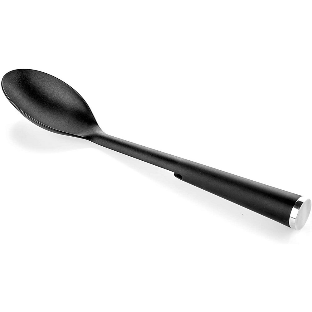 Guzzini Cooking Set Non-Stick Ladles with Base, 19 x h35 cm, Black and Chrome Guzzini